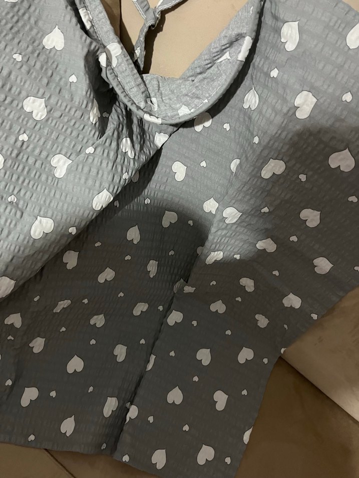 Gri Desenli Emzirme Örtüsü - Görsel 4