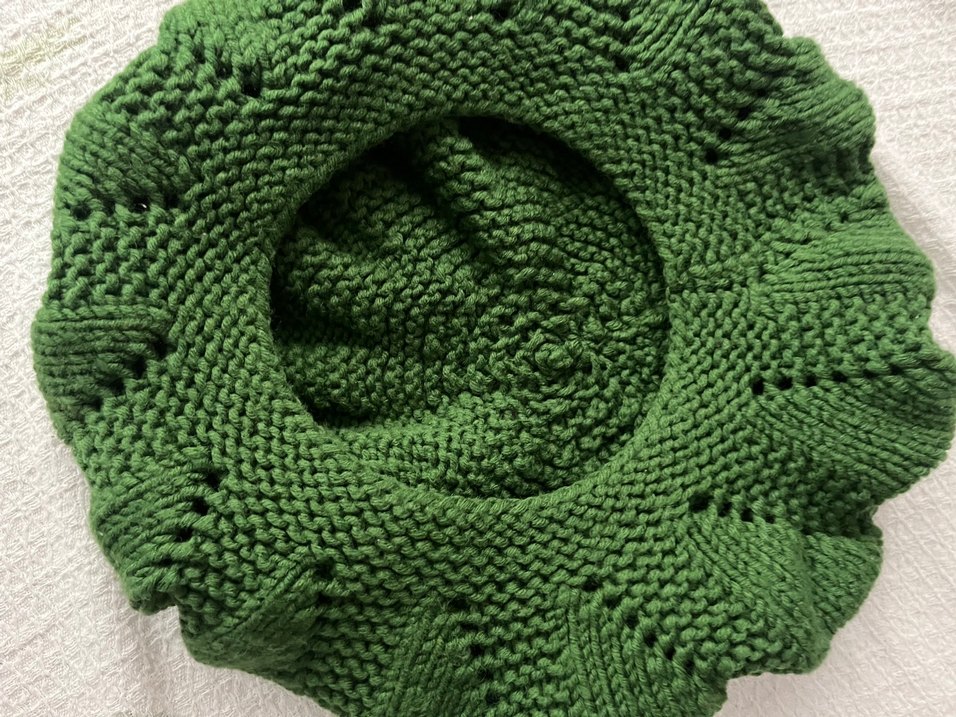 Yeşil Örgü Bere ve Atkı Takımı - Görsel 3