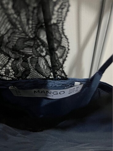 m Beden siyah Renk Mango dantelli bluz