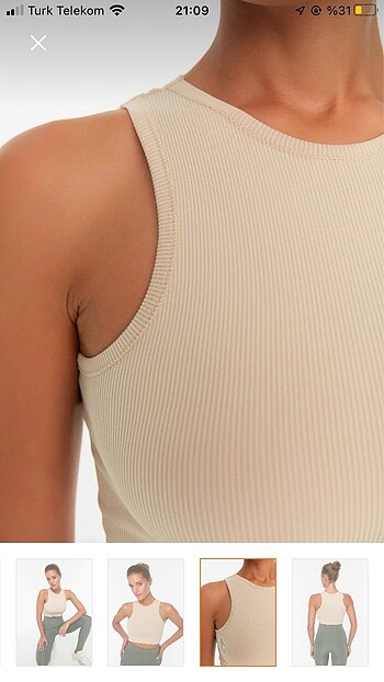s Beden ten rengi Renk Krem Seamless Halter Yaka