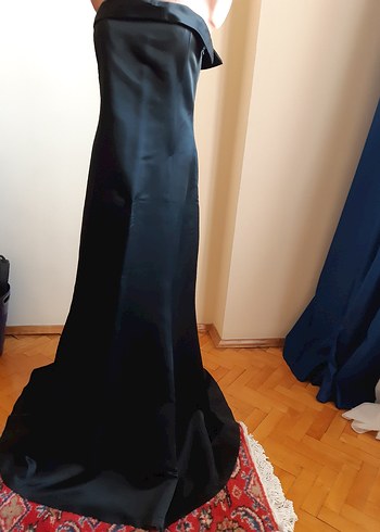 Zara ZARA Siyah straplez gece elbisesi