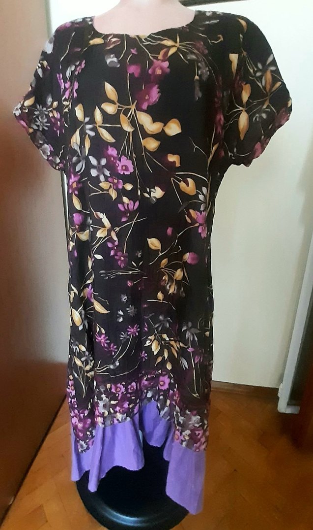 Desenli Bohem rahat Elbise - Görsel 4