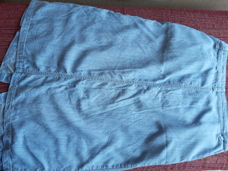 Düğmeli Mavi Kadın Denim Etek - Görsel 2