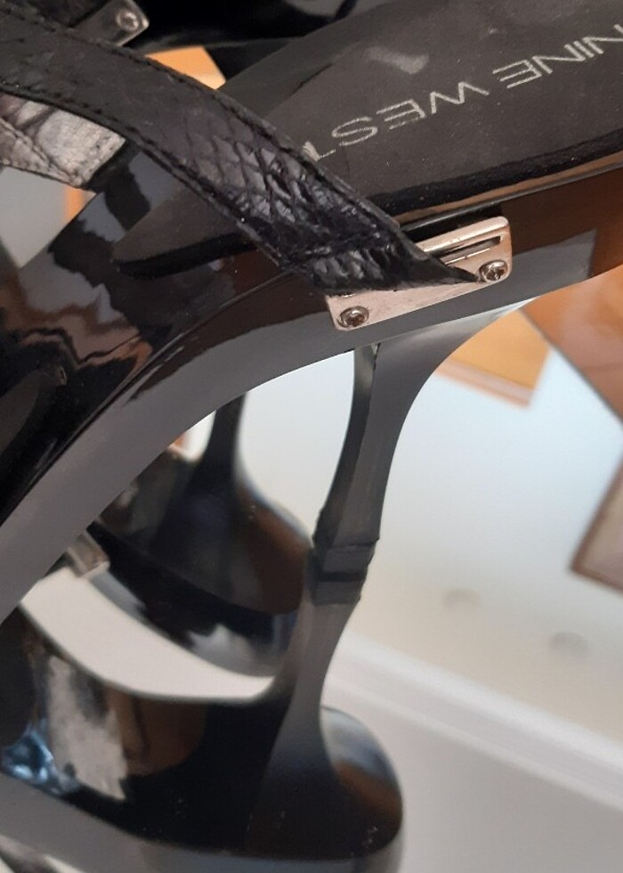 Nine West siyah rugan şık - Görsel 2