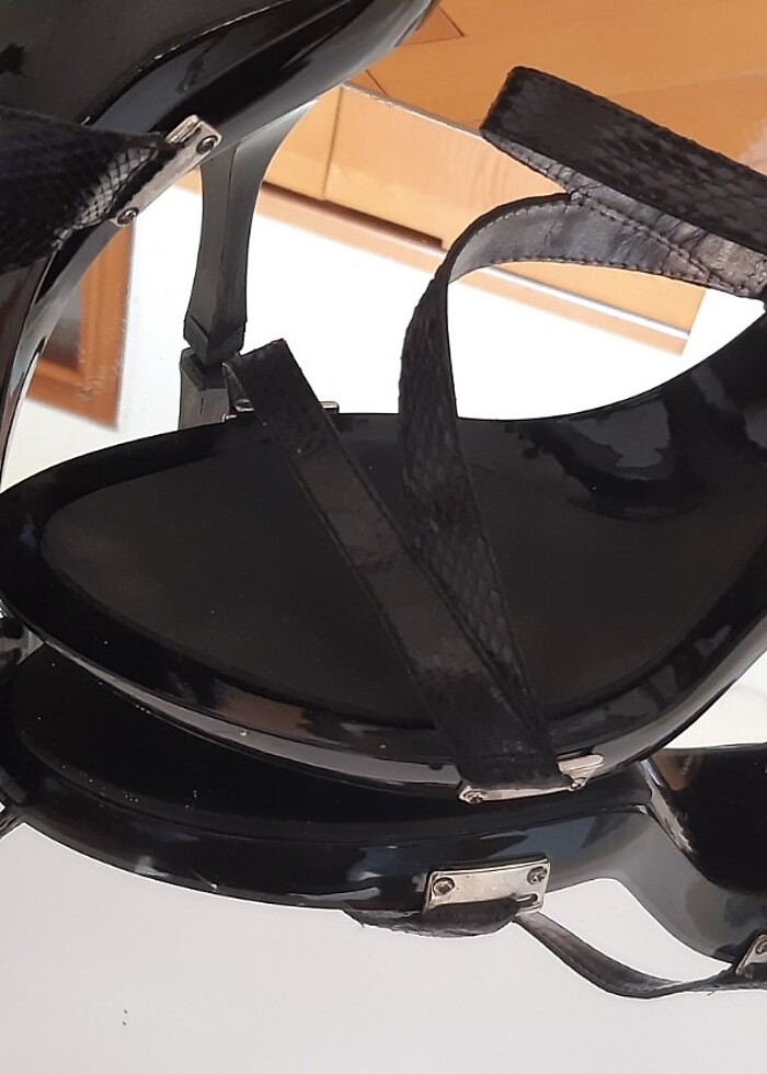 Nine West siyah rugan şık - Görsel 3