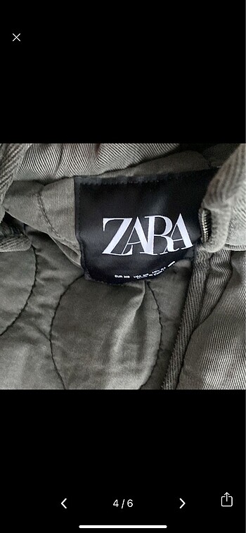 xs Beden gri Renk Zara kapitone ceket