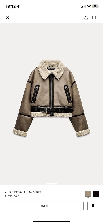 s Beden Zara crop ceket