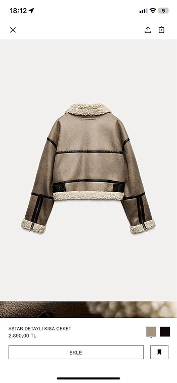s Beden camel Renk Zara crop ceket