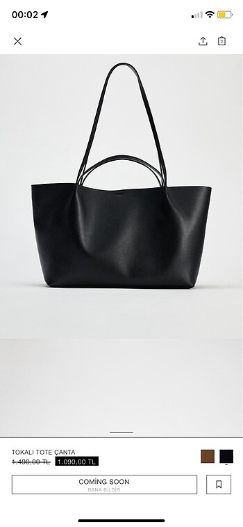 Zara tote çanta