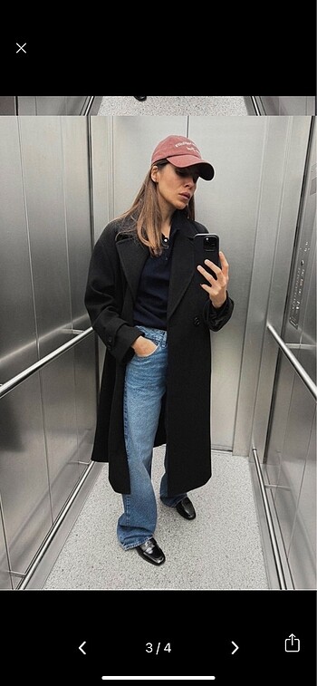 xs Beden Zara oversıze kaban