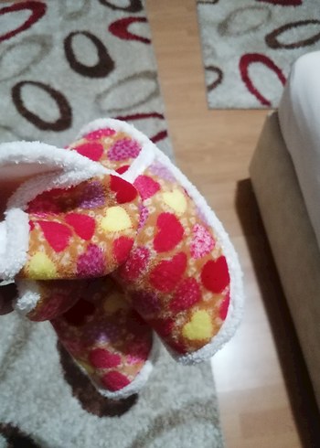 Kız Çocuk Çok Renkli Bohem Sıcak Terlik - Görsel 3