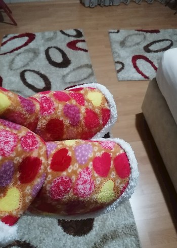 Kız Çocuk Çok Renkli Bohem Sıcak Terlik - Görsel 2