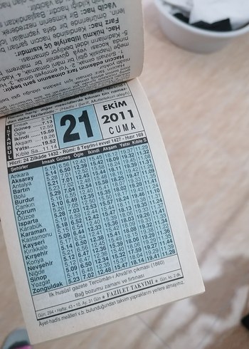 2011 EYLÜL,EKİM,KASIM,ARALIK TAKVİM YAPRAKLARI - Görsel 2