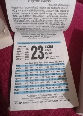 2020 YILI TAKVİM YAPRAKLARI - Görsel 2