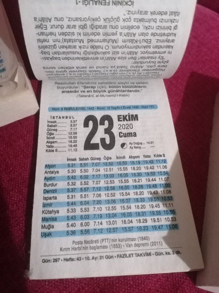 2020 YILI TAKVİM YAPRAKLARI - Görsel 2