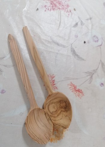 2 ADET EL YAPIMI ZEYTİN AĞACI KAŞIĞI - Görsel 3
