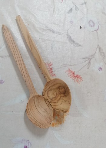 2 ADET EL YAPIMI ZEYTİN AĞACI KAŞIĞI - Görsel 4