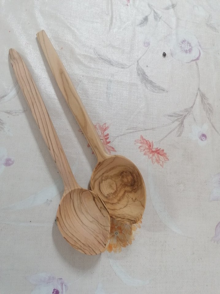 2 ADET EL YAPIMI ZEYTİN AĞACI KAŞIĞI - Görsel 4