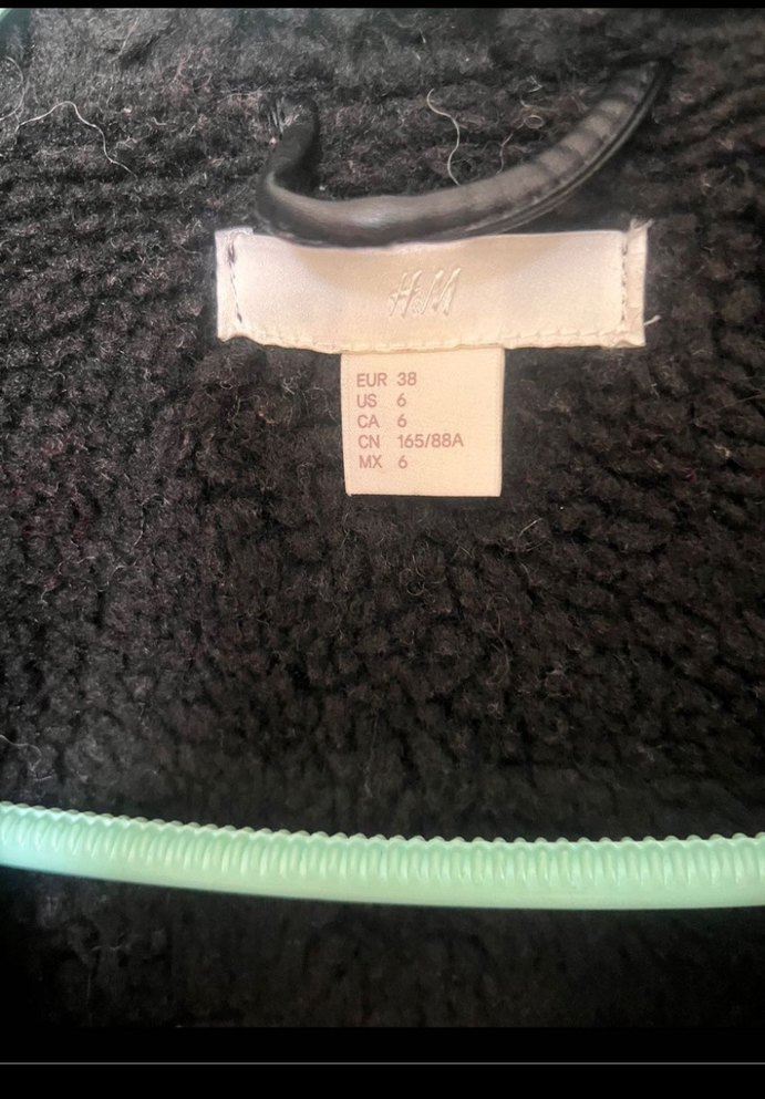 Fermuarlı Siyah Deri Biker Ceket - Görsel 5