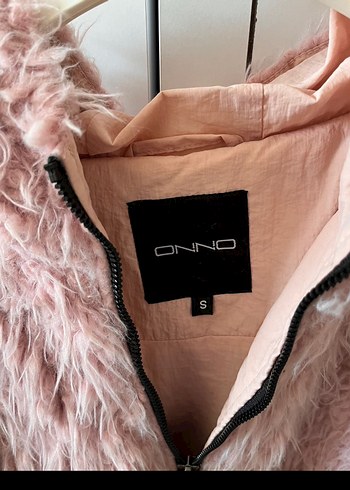 Pembe Kapüşonlu Kadın Peluş Ceket - Görsel 6