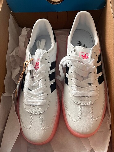 39,5 Beden beyaz Renk Adidas samba