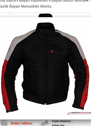 Venom Kadın Motosiklet Ceketi S Beden 