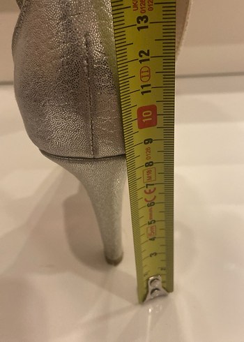 Elle Gümüş İnce Topuklu Abiye Ayakkabı 39 - Görsel 6