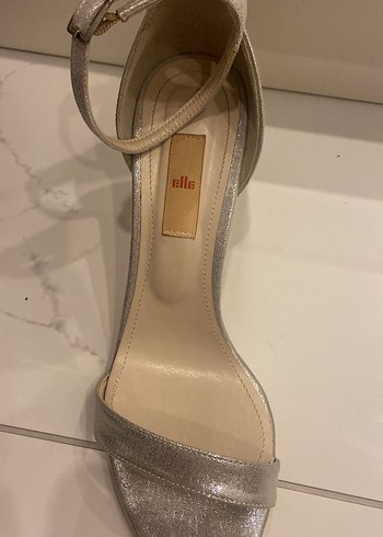 Elle Gümüş İnce Topuklu Abiye Ayakkabı 39 - Görsel 7
