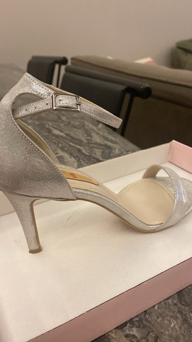 Elle Gümüş İnce Topuklu Abiye Ayakkabı 39 - Görsel 2