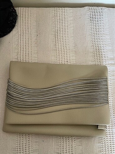 Hotiç koyu bej portföy/clutch el çantası
