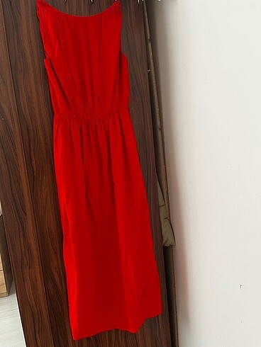 Mango xs narçiçeği uzun elbise - Görsel 4