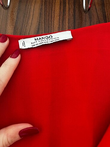 Mango xs narçiçeği uzun elbise - Görsel 2