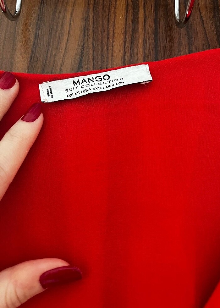 Mango xs narçiçeği uzun elbise - Görsel 2