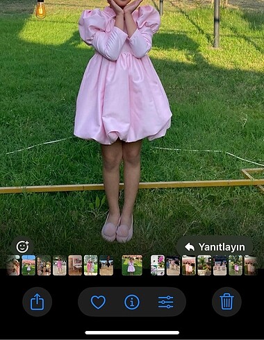 Goose Balon elbise pembe