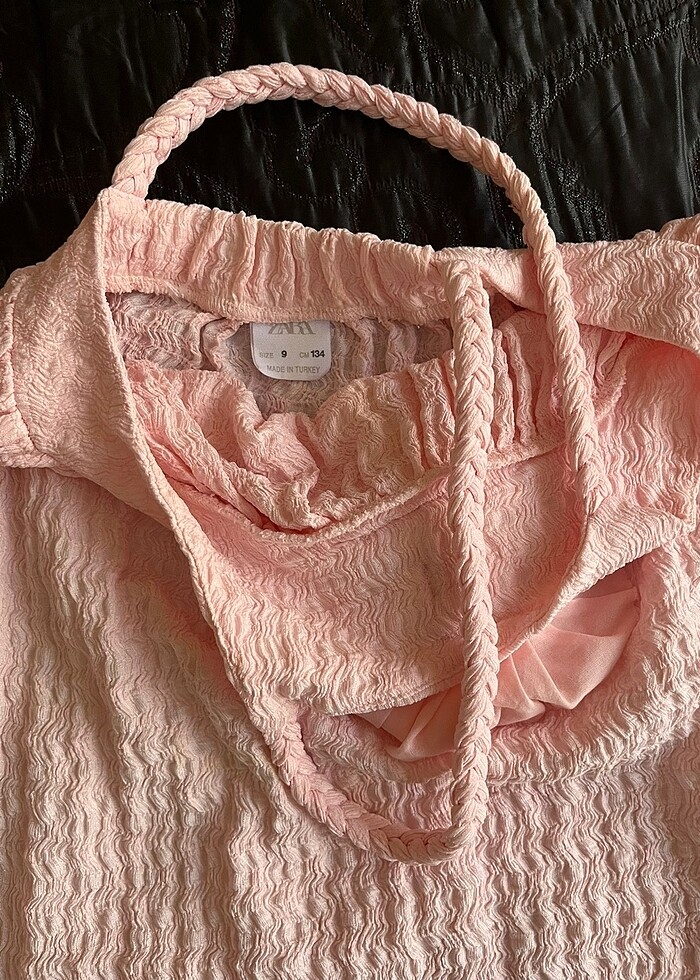 Zara pudra rengi 9 yal elbise - Görsel 3