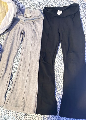 Kız Çocuk Gri  siyah taytlar - Görsel 4