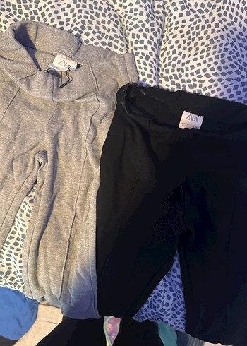 Kız Çocuk Gri  siyah taytlar - Görsel 6