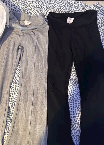 Kız Çocuk Gri  siyah taytlar - Görsel 2