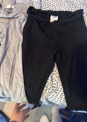 Kız Çocuk Gri  siyah taytlar - Görsel 5