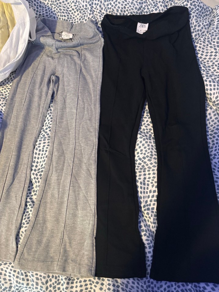 Kız Çocuk Gri  siyah taytlar - Görsel 3