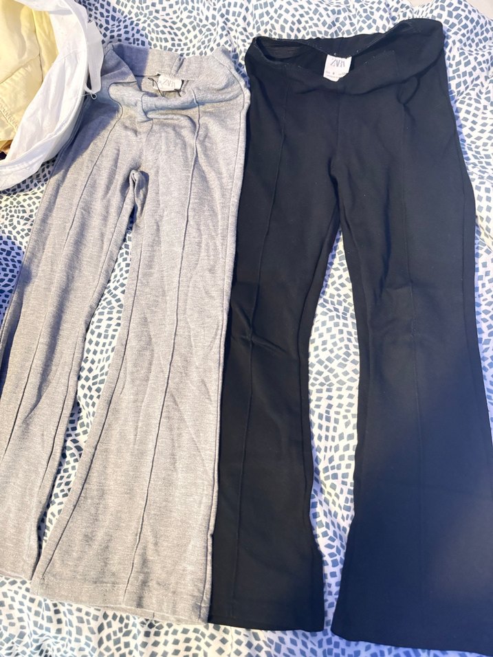 Kız Çocuk Gri  siyah taytlar - Görsel 4