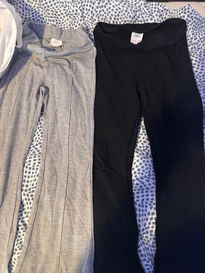 Kız Çocuk Gri  siyah taytlar - Görsel 2