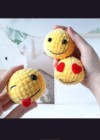 Renkli Sarı Emoji Peluş Oyuncaklar