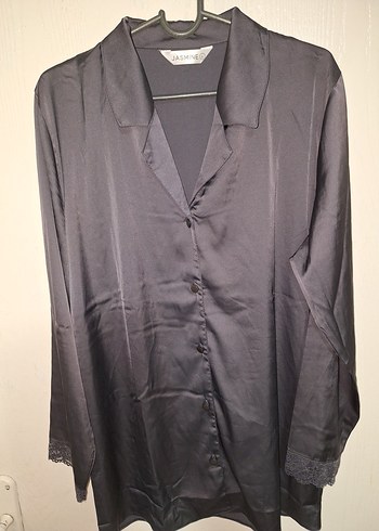 Gri Midi Kadın Gömlek Elbise - Görsel 4