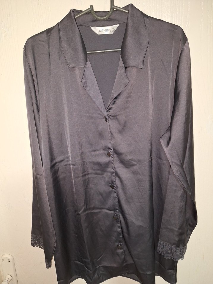 Gri Midi Kadın Gömlek Elbise - Görsel 4