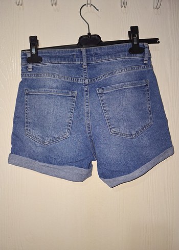 Mavi Loose Fit Mini Denim Şort - Görsel 2