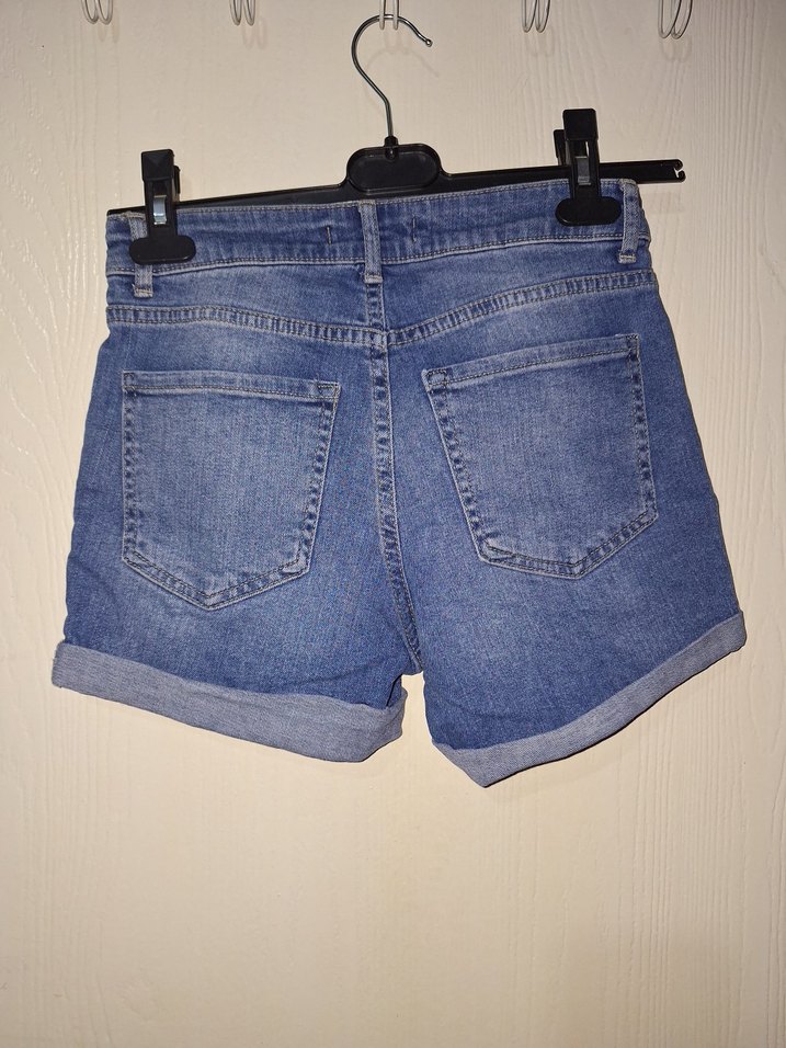Mavi Loose Fit Mini Denim Şort - Görsel 2