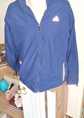 Adidas Mavi Spor Fermuarli Ceket