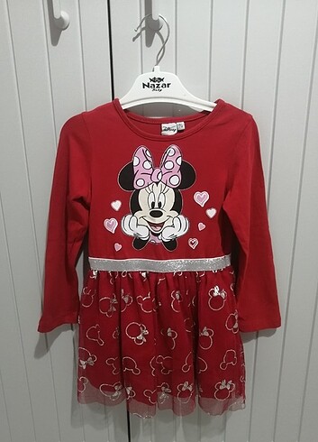 Kız Çocuk Disnep Minnie Mouse Elbise