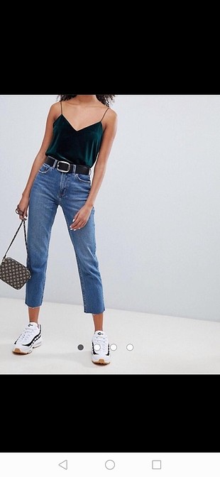 bershka high waist straight jean